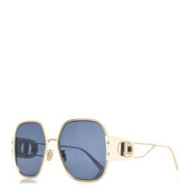 CHRISTIAN DIOR Butterfly 30 Montaigne S5U Sunglasses Gold Ivory Blue 1328316 FASHIONPHILE at Fashionphile