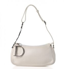 CHRISTIAN DIOR Calfskin Shoulder Bag White 293721 FASHIONPHILE at Fashionphile