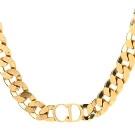 CHRISTIAN DIOR Metal Danseuse Etoile Chain Choker Necklace Gold 1330530 FASHIONPHILE at Fashionphile