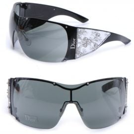 CHRISTIAN DIOR Swarovski Crystal Grand Salon Sunglasses Black 50331 FASHIONPHILE at Fahionphile