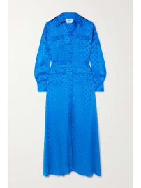 CHRISTOPHER JOHN ROGERS Belted polka-dot satin-jacquard maxi shirt dress NET-A-PORTER at Net a Porter