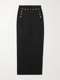 CHRISTOPHER JOHN ROGERS Button-embellished twill maxi skirt NET-A-PORTER at Net a Porter