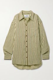 CHRISTOPHER JOHN ROGERS Oversized striped seersucker shirt NET-A-PORTER at Net a Porter