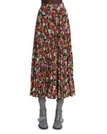 CHRISTOPHER KANE Floral Pleated Midi Skirt   Bloomingdales at Bloomingdales