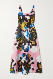 CHRISTOPHER KANE Mindscape printed recycled duchesse-satin midi dress NET-A-PORTER at Net a Porter