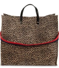 CLARE V Womens Simple Suede Leather Tote Bag Mini Cat Leopard Print 555 NEW eBay at eBay