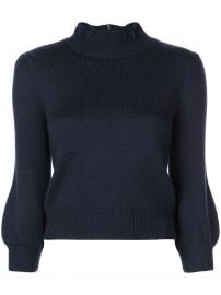 CO BUBBLE SLEEVES KNIT SWEATER - BLUE at Farfetch