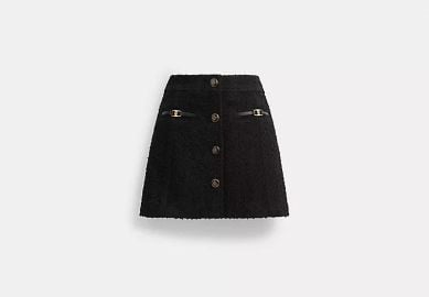 COACH Boucle Mini Skirt at Coach