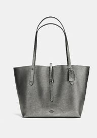 COACH Dark Gunmetal Black Pebbled Leather Market Tote Shoulder Bag 37756 NEW eBay at eBay