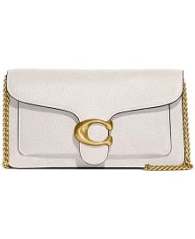COACH Polished Pebble Leather Tabby Chain Clutch - Macys at Macys