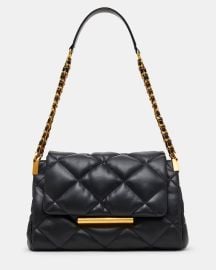 COLETTE Bag BlackGold Quilted Chain Shoulder Handbag Steve Madden at Steve Madden