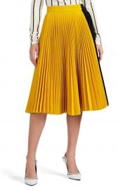 COLORBLOCKED TWILL PLEATED SKIRT COLORBLOCKED TWILL PLEATED SKIRT calvin klein at Barneys