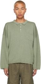 COMMAS Green Relaxed Polo SSENSE at Ssense