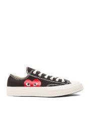 COMME des GARCONS PLAY Converse Large Emblem Low Top Canvas Sneakers in Black FWRD at FWRD