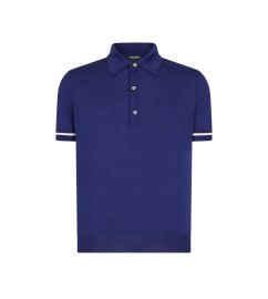 CONTRAST PIPING CASHMERE SILK POLO TOM FORD Fashion at Tom Ford