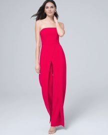 CONVERTIBLE STRAPLESS SPLIT-LEG JUMPSUIT at White House Black Market