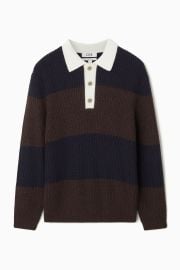 COS Wool Blend Rugby Polo Shirt at COS