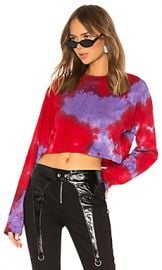 COTTON CITIZEN Tokyo Crop Long Sleeve in Cherry  amp  Lavender Tie Dye from Revolve com at Revolve