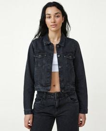 COTTON ON Womens Girlfriend Denim Jacket Reviews - Jackets Vests - Juniors - Macys at Macys