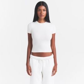 COTTON RIB T-SHIRT MARBLE SKIMS at Skims