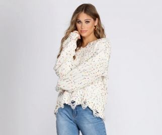 COZY CUTE CONFETTI KNIT SWEATER at Windsor