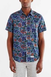 CPO Chambray Painterly Floral Button-Down Shirt at Urban Outfitters