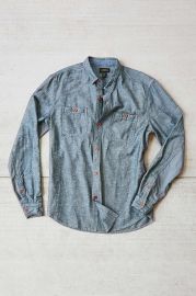 CPO Emile Herringbone Button-Down Shirt in grey at Urban Outfitters