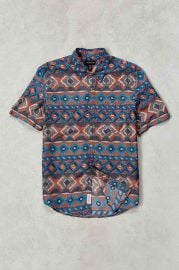 CPO Painted Ikat Short-Sleeve Button-Down Shirt at Urban Outfitters