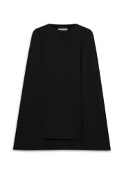 CREPE KNIT CAPE DRESS - BLACK - Scanlan Theodore at Scanlan Theodore