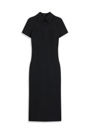 CREPE KNIT COLLAR DRESS - BLACK - Scanlan Theodore at Scanlan Theodore