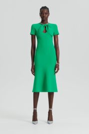 CREPE KNIT CRAVAT DRESS - GREEN - Scanlan Theodore US at Scanlan Theodore