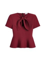 CREPE KNIT CRAVAT TOP - DARKSAFFRON - Scanlan Theodore at Scanlan Theodore