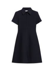 CREPE KNIT MINI ZIP DRESS - NAVY - Scanlan Theodore at Scanlan Theodore