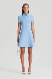 CREPE KNIT MINI ZIP DRESS - RIVIERA - Scanlan Theodore US at Scanlan Theodore