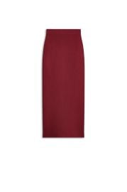 CREPE KNIT PENCIL LONG SKIRT - DARKSAFFRON - Scanlan Theodore at Scanlan Theodore