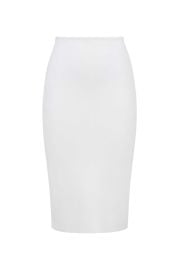 CREPE KNIT PENCIL SKIRT - WHITE - Scanlan Theodore at Scanlan Theodore