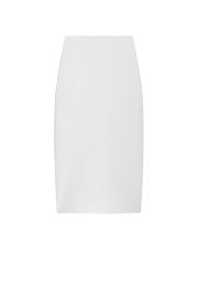 CREPE KNIT PENCIL SKIRT - WHITE - Scanlan Theodore at Scanlan Theodore