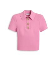 CREPE KNIT POPPY SHIRT - FLAMINGO at Scanlan Theodore