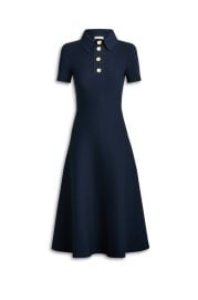 CREPE KNIT POPPY SHIRT DRESS - NAVY - Scanlan Theodore at Scanlan Theodore