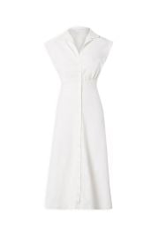 CREPE KNIT SHIRT DRESS - CREAM - Scanlan Theodore at Scanlan Theodore