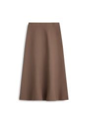 CREPE KNIT SOFT HEM SKIRT - WHISKEY - Scanlan Theodore at Scanlan Theodore