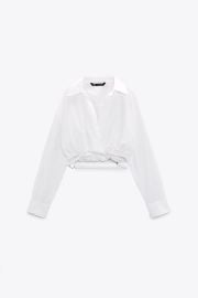 CROP POPLIN SHIRT at Zara