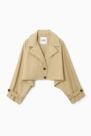 CROPPED HYBRID TRENCH COAT - BEIGE COS US at COS