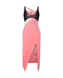 CRYSTAL EMBROIDERED OPEN LEG MIDI DRESS David Koma at David Koma