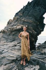 CUT-OUT EMBROIDERED EYELET MIDI DRESS at Zara