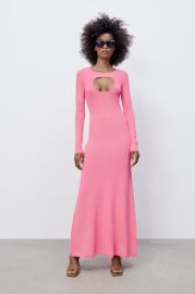 CUT OUT KNIT DRESS - Pink   United States at Zara