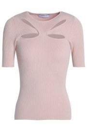 CUTOUT RIBBED-KNIT TOP at The Outnet