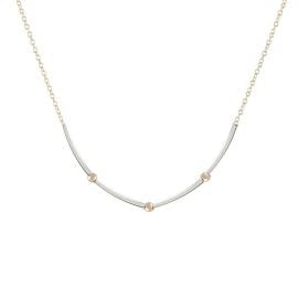 CZ Bar EarringsSquare Tube Mixed Necklace at Peggy Li