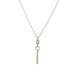 CZ Bar Necklace at Peggy Li