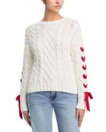 Cable Knit Ribbon Weave Sweater - Exclusive at Bloomingdales
